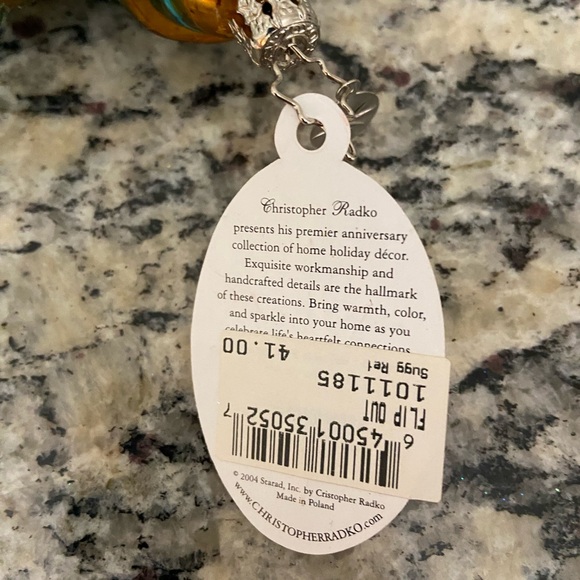 Rare retired Christopher Radko 20th anniversary dolphin ornament - Picture 4 of 6